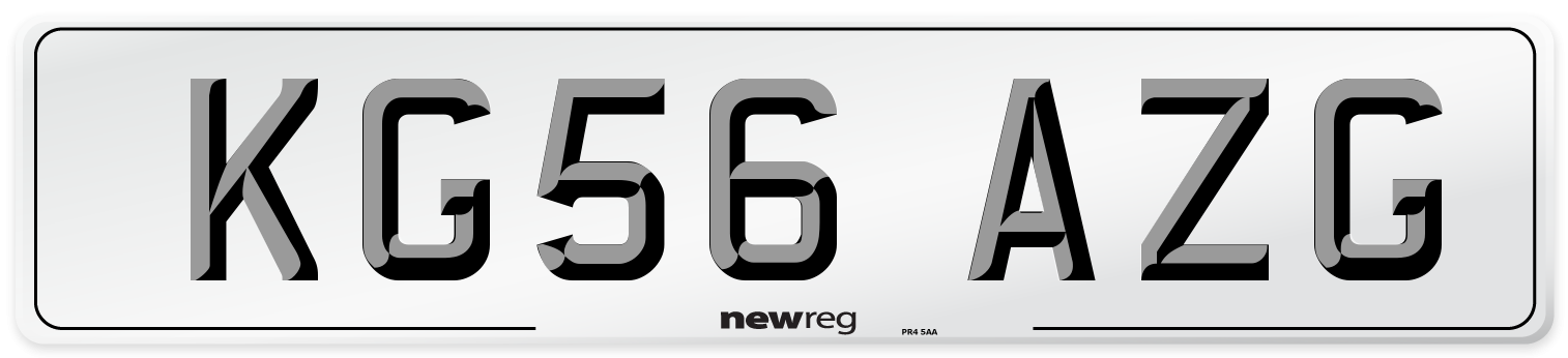 KG56 AZG Number Plate from New Reg